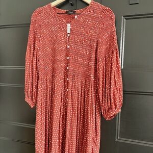 Madewell Challis Buttonfront Mini Dress